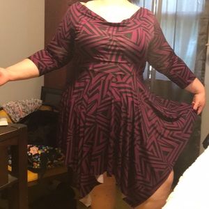 handkerchief hem mini dress size 3XL